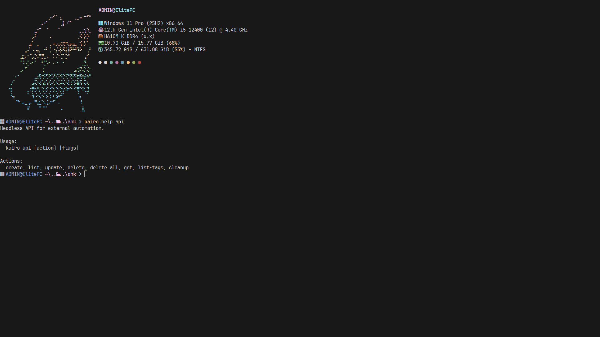 Kairo CLI API
