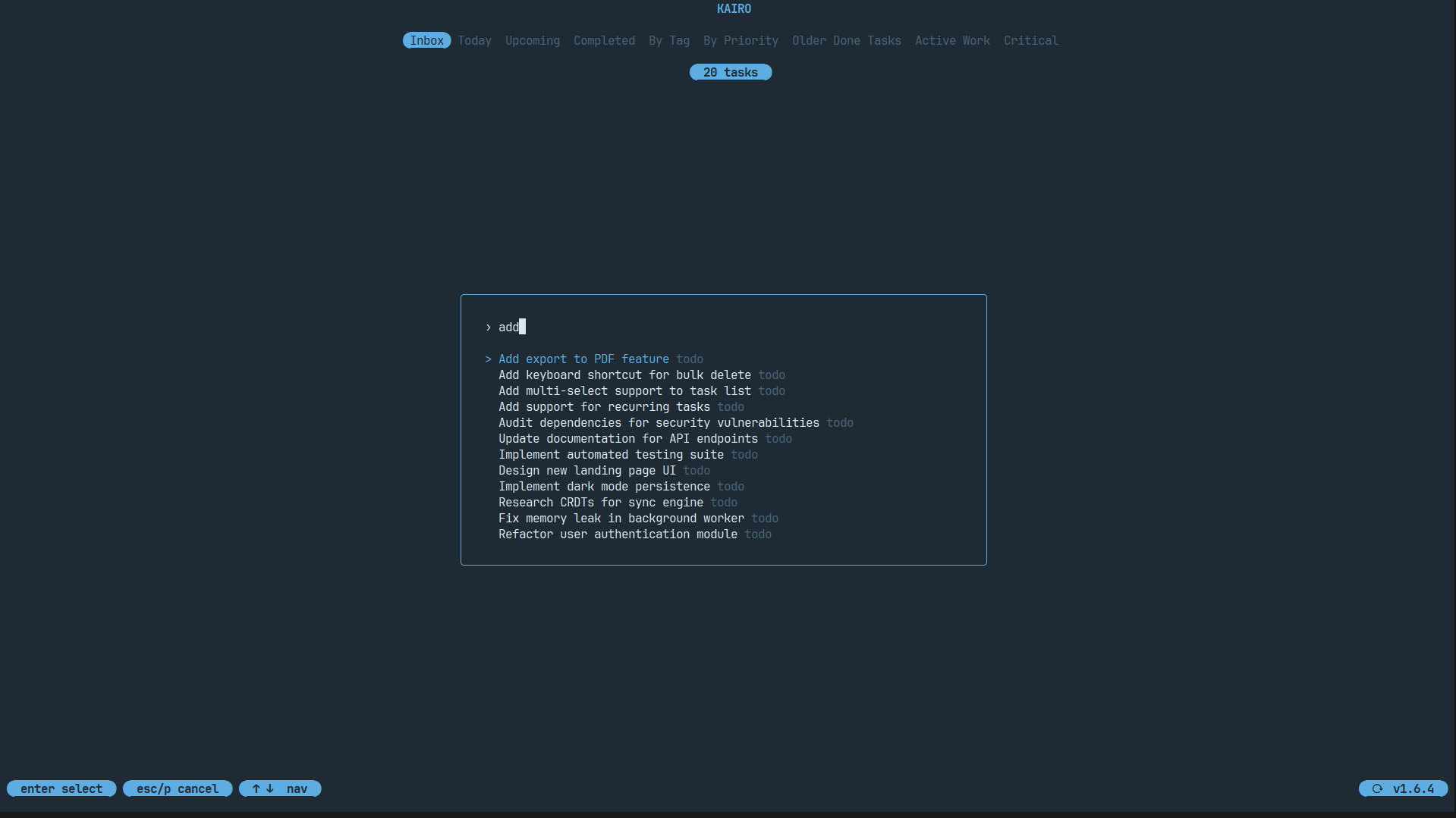 Search and Shortcuts